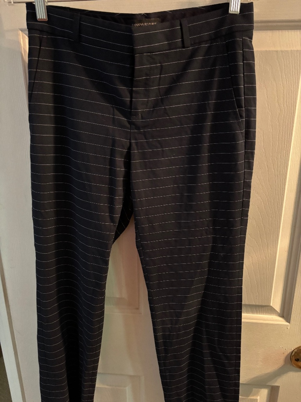 Banana Republic Horizontal Striped Blue & White Dress Pants Size 2